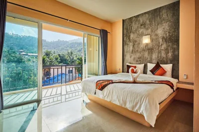 Habitación Doble con Vistas a la Piscina — Coco Palm Hotel Koh tao